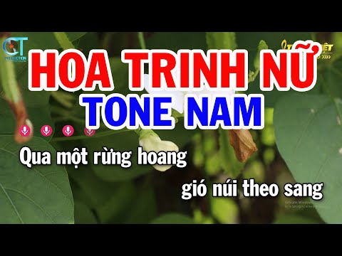 Karaoke Hoa Trinh Nữ Tone Nam E | Nhạc Sống Mới || Karaoke Tuấn Kiệt