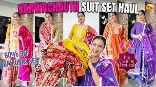 Karwachauth Suit Set Haul From MYNTRA SALE | Festive Wear/Wedding Wear/Sharara Suits |Chetali Chadha