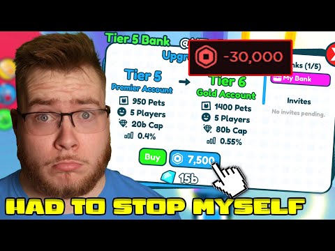 MAXING OUT MY BANK BUT REALIZED ITS A WASTE OF MONEY... | Pet Simulator X
