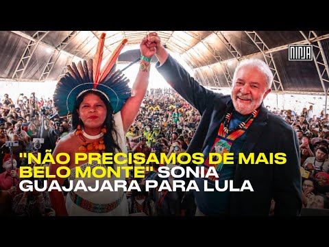 Discurso de Sonia Guajajara para Lula durante o Acampamento Terra Livre 2022