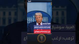 دونالد ترمب يؤكد عزمه عقد لقاء ثلاثي بين زيلينسكي وبوتين بحضوره إذا لزم الأمر
