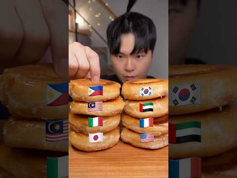 크리스피크림 도넛🍩Donuts mukbang #먹방 #도넛 #asmr #mukbang #food #eating #donuts #shorts #fyp