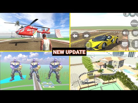 Michael house+Thenos+Lamborghini Sian+Helicopter🤩in Indian Bike Driving 3d Game All code New Update