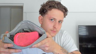 ASMR what's in my girlfriends make-up bag?
