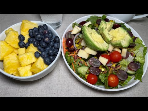 “ASMR Raw Vegan Mukbang | Day 29 of 90 | Massive Rainbow Salad Bowl 🌈🥗”