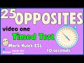 Timed Test on 25 Adjective Opposites