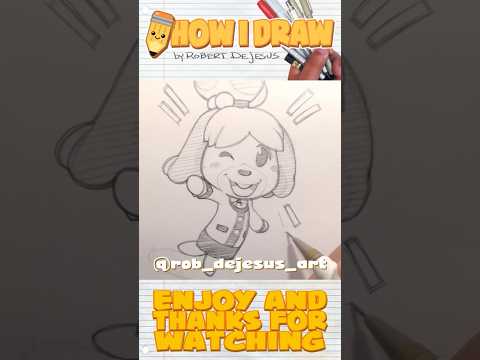 How I draw Isabelle from Animal Crossing.