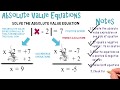 Solving Absolute Value Equations