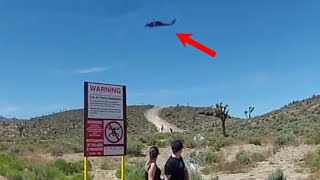 Black Hawk Helicopter Filmed Above Area 51