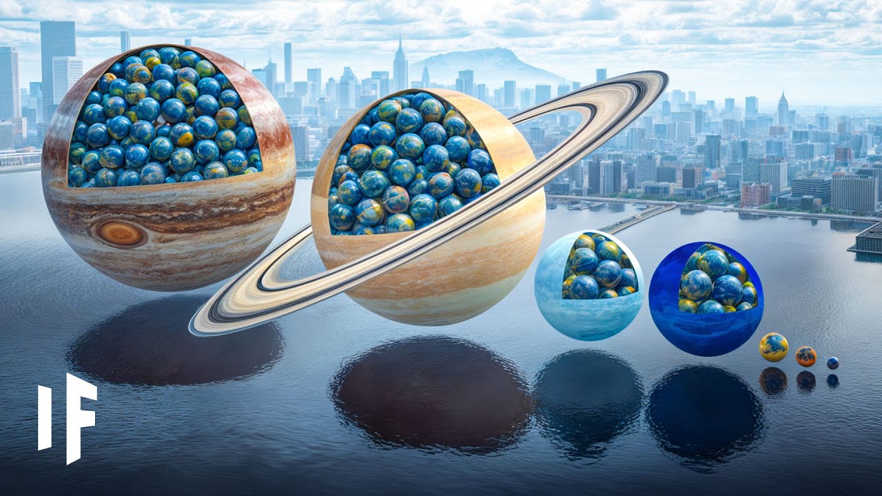 How Many Earths Can Fit In Each Planet - SIMULATION