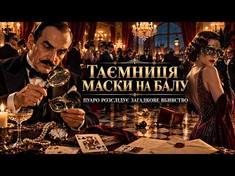 ТАЄМНИЦЯ МАСКИ НА БАЛУ | Пуаро розслідує загадкове вбивство | Аудіокнига українською