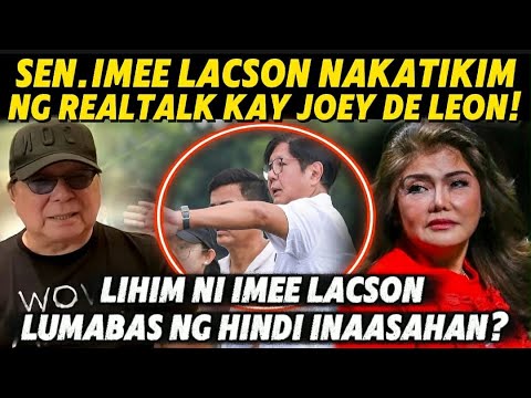 JOEY DE LEON BINUKING SI IMEE MARCOS‼️