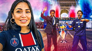 GROSSE CÉLÉBRATION AU PARC DES PRINCES AVEC NOS JOUEURS ! (Ligue des champions)