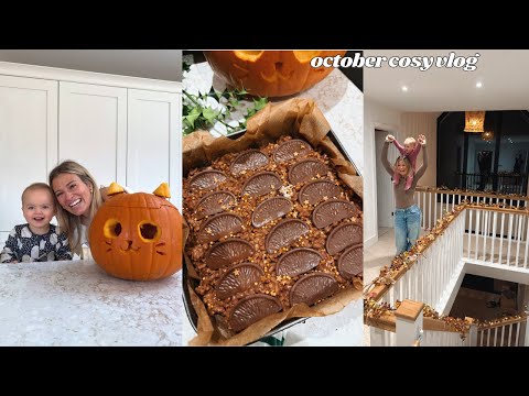 october vlog: cosy new house updates, relationship struggles post baby + carving her first pumpkin!