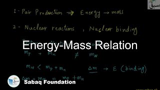 Mass energy relation