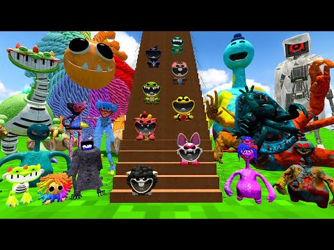 🧱 STAIRS ALL POPPY PLAYTIME CHAPTER 4 CHARACTERS NIGHTMARE CRITTERS SPARTAN KICKING Gmod