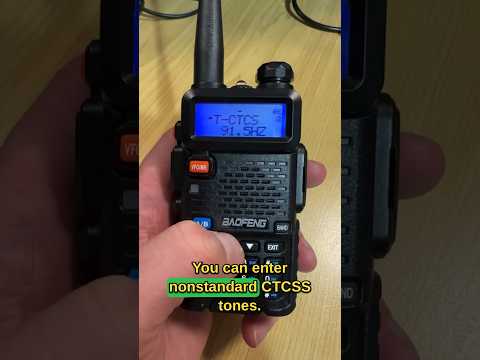 Non Standard CTCSS (PL) on a Baofeng UV-5R