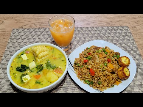 ♨️🥘ALMUERZO ECONÓMICO Y EN POCOS MINUTOS‼️LOCRO DE VEGETALES🥘 ARROZ CON CHANCHO🍲 Y JUGO DE MELON🍹🍈