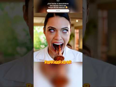 😨😱 Esta mujer extendió una lengua de ochenta metros | Resúmenes de películas #shorts