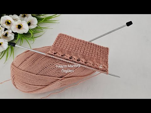 İki Şiş Kolay Örgü Yelek Modeli #knitting