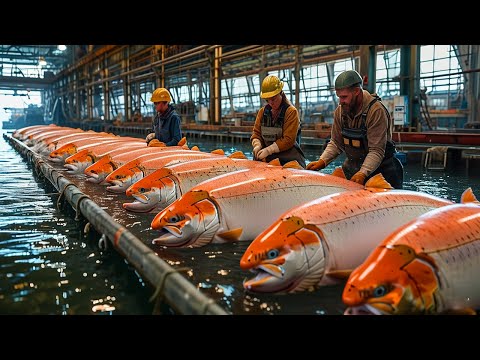 American fishermen catch hundreds of tons of fish this way - processing fish in modern factories