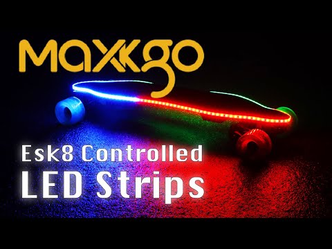 Maxkgo ESK8 LED Strip & Controller Review *Esk8 Powered + Controlled LED Strips*