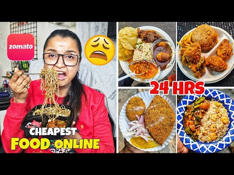 I ate CHEAPEST ITEM on Swiggy & Zomato for 24 Hours Challenge - Toughest Food Challenge - INDIA