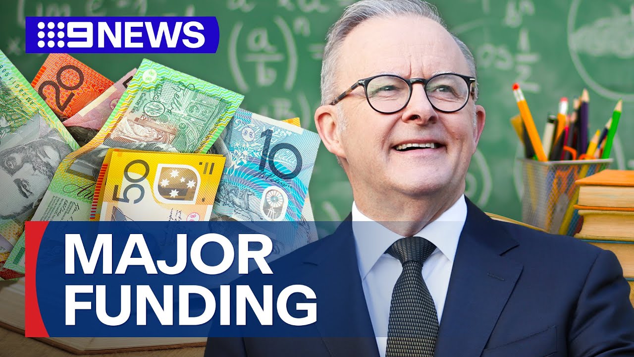 Prime minister’s big funding promise for public schools | 9 News Australia