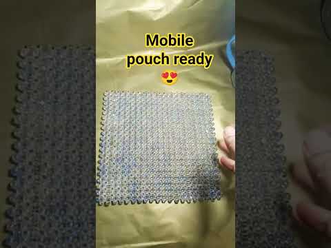 Beaded Mobile Cover Ready 😍 #shorts #diy #craft #noshiofficial #beadedbag #crystalbag #mobilecover
