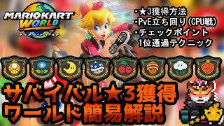 PvE サバイバル★3攻略のコツを簡易解説するエンジョイ勢の虎おじさん【簡易解説#04】【#MKWD】【＃マリオカート】