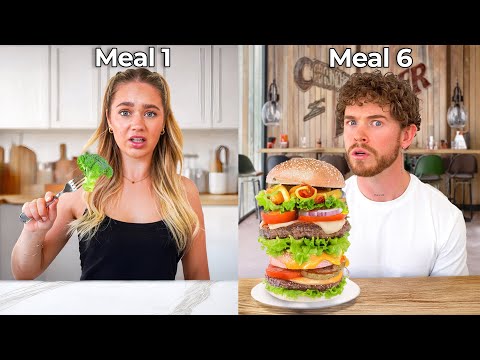 Our Food Gets BIGGER Every Hour! (Extreme Food Challenge)