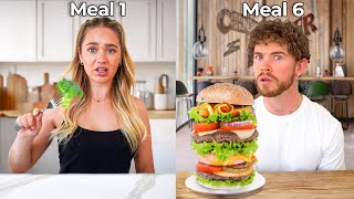 Our Food Gets BIGGER Every Hour! (Extreme Food Challenge)