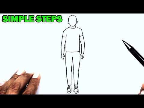 How To Draw A Person Full Body Easy | Body Drawing | Dad Drawing | Father Drawing Easy