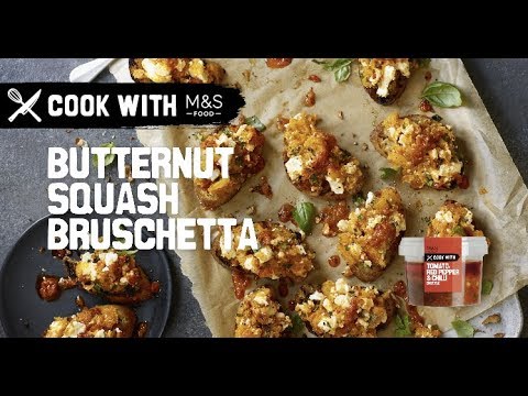 M&S | Cook with M&S... Feta and butternut squash bruschetta