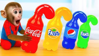 Kejar-Kejaran Lucu Bon Bon Si Monyet Kecil dengan Rainbow Friends! 🐵🌈😂