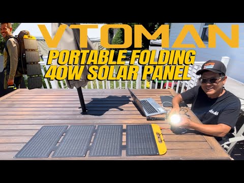 VTOMAN VS40 40W Portable Foldable Solar 4 Panel IP67 Waterproof Lightweight Camping Hiking Outdoors