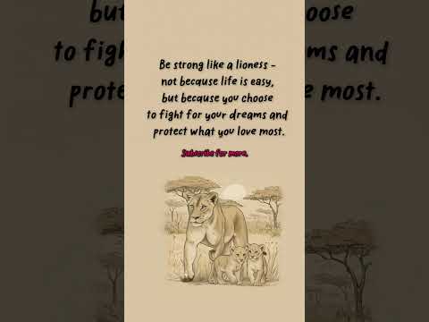 STRENGTH of a Lioness... #shorts #motivation #naturelovers #success