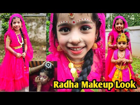 Radha Makeuplook /Janmashtami Gopika Makeuplook /Sreekrishnjayanthi radha makeup