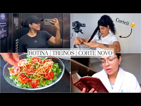 VLOG | DEVOCIONAL, ALISEI e CORTEI O CABELO, TREINOS, DIETA, ROTINA e mais