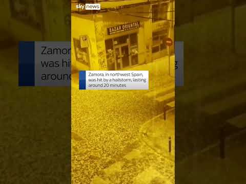'Golf-ball sized' hailstones in Spain