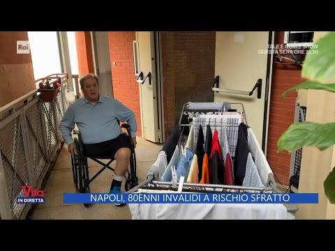 Napoli, 80enni invalidi a rischio sfratto - La Vita in diretta - 27/10/2023