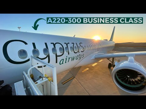 Cyprus Airways Airbus A220-300 BUSINESS CLASS | LCA-ATH Trip Report | Takeoff to Landing [4K]