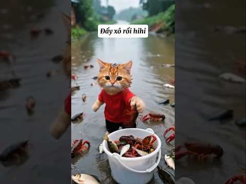 Mèo cam đi bắt tôm và cái kết