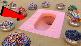 10,000 पटाखा vs Toilet शीट | Diwali Firecracker Testing Once Time ~All Different Pataka Testing 2024