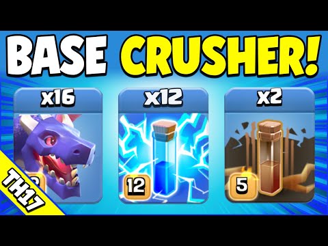 DOUBLE ZAPQUAKE = UNSTOPPABLE!!! Best TH17 Attack Strategy (Clash of Clans)