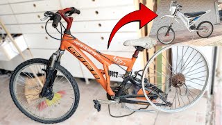 Making e-Dirt Bike from old Bike  - Çöp bisikleti Canavara dönüştürdüm! Sırıfdan yaptım!