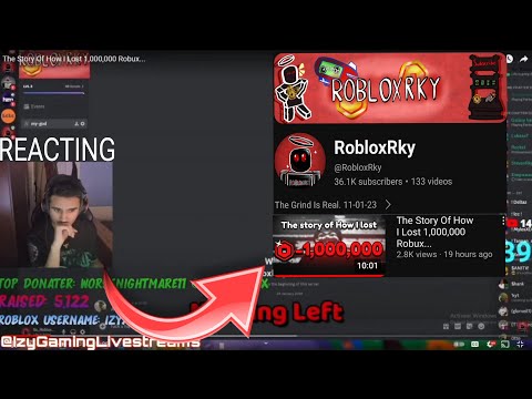 IZY REACTS TO "THE STORY OF HOW I LOST 1,000,000 ROBUX..."😱