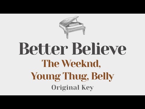 Better Believe – Belly, The Weeknd, Young Thug (Piano Karaoke) – Instrumental Cover with Lyrics