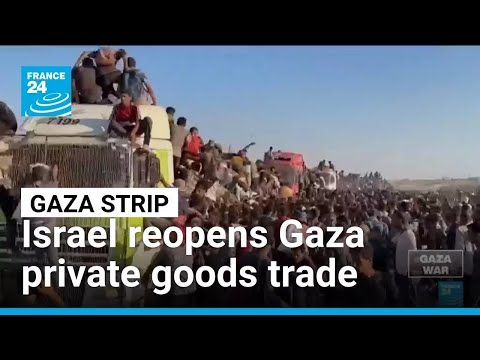 YouTube video thumbnail: Israel Reopens Gaza Private Goods Trade