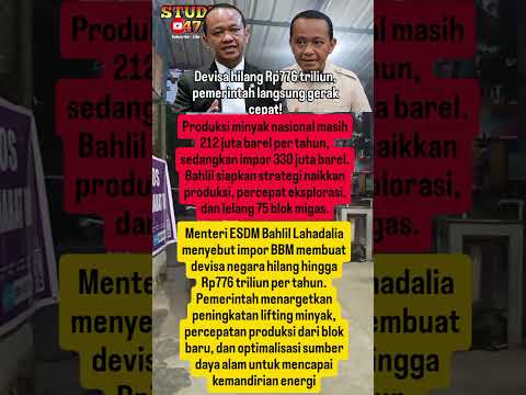 Pemerintah Siapkan Langkah Tekan Impor BBM#bahlillahadalia #esdm #bbm
